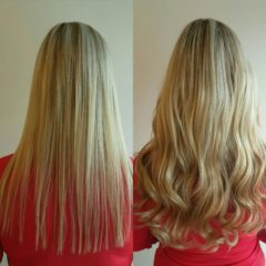 Langt smukt hår med extensions